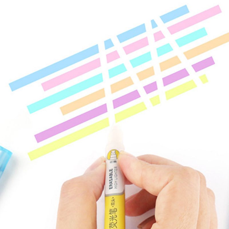 6 uds resaltador que se puede borrar la pluma rotulador de tiza líquida Pastel lápiz fluorescente de dibujo papelería R9JA