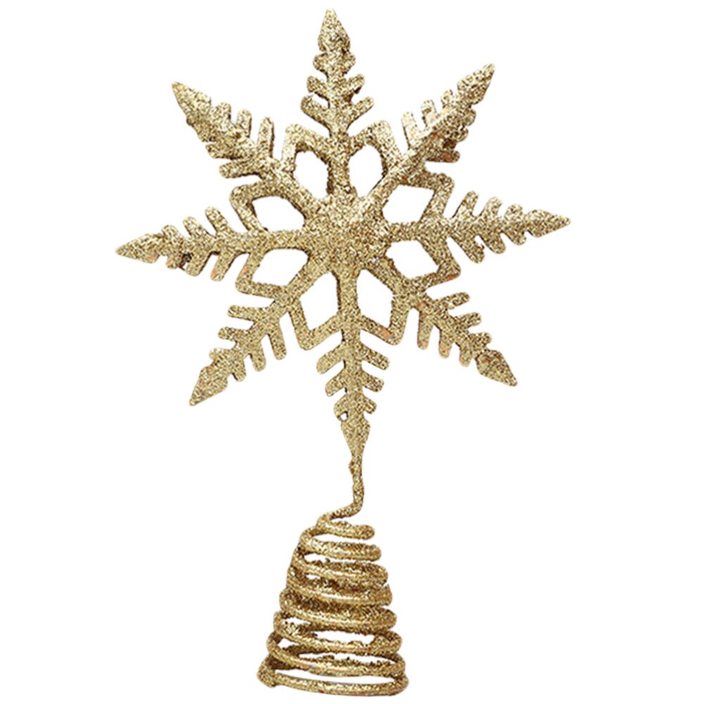 1Pc Kerstboom Sneeuwvlok Topper Kerstboom Ornament Decoratie Benodigdheden