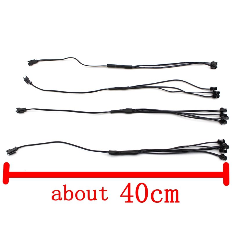 2/3/4/5 Way In 1 Splitter Cable 1 To 2/3/4/5 Connector For EL Wire Electroluminescent Light Conected With Inverter