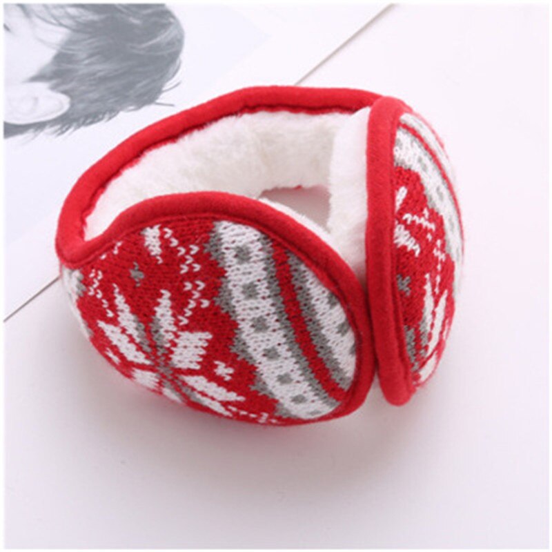 De orejeras de abrigo para invierno de cubre orejas orejera bolsa oído más los hombres y las mujeres después de usar orejera de felpa de invierno: Bright Red