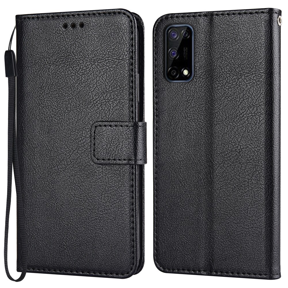 Flip Wallet Pu Leather Case Voor Realme 7 Pro RMX2170 Funda Stand Zakelijke Telefoon Holster Streep Bescherm Cover