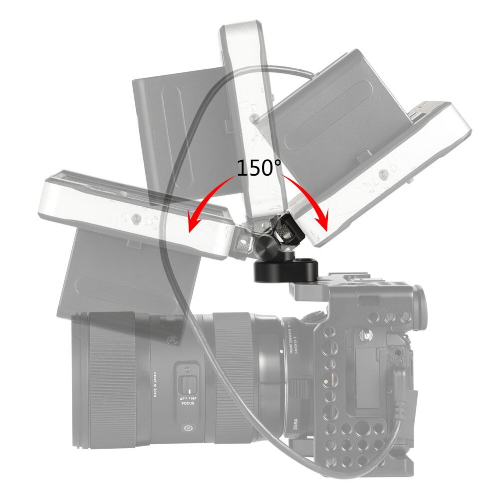 Adattatore per Monitor regolabile SmallRig il supporto per microfono può ruotare a 360 gradi e inclinare il supporto per Monitor a 150 gradi per Monitor BSE2294