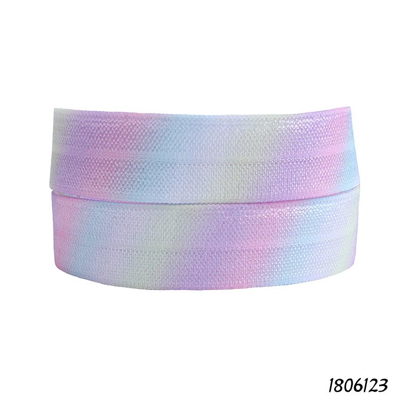 (50 yards/parti) spandex nylon stof regnbuegradient ombre trykt fjende elastisk bånd: E1809123