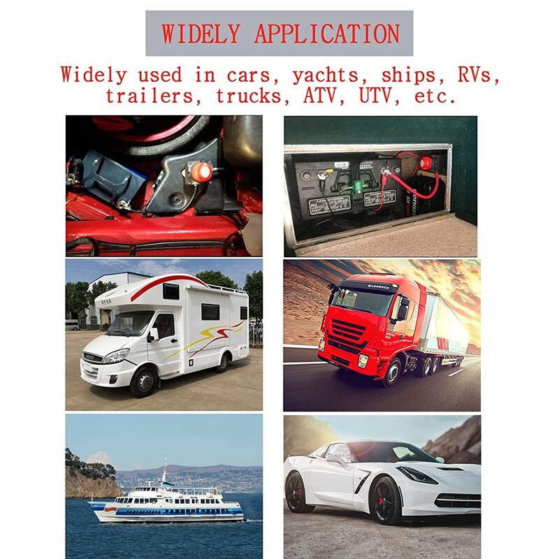 12V 24V 48V Battery Disconnect Switch, RV Master Isolator Cut Off Switch for Marine Boat Car Truck Camper RV Trailer