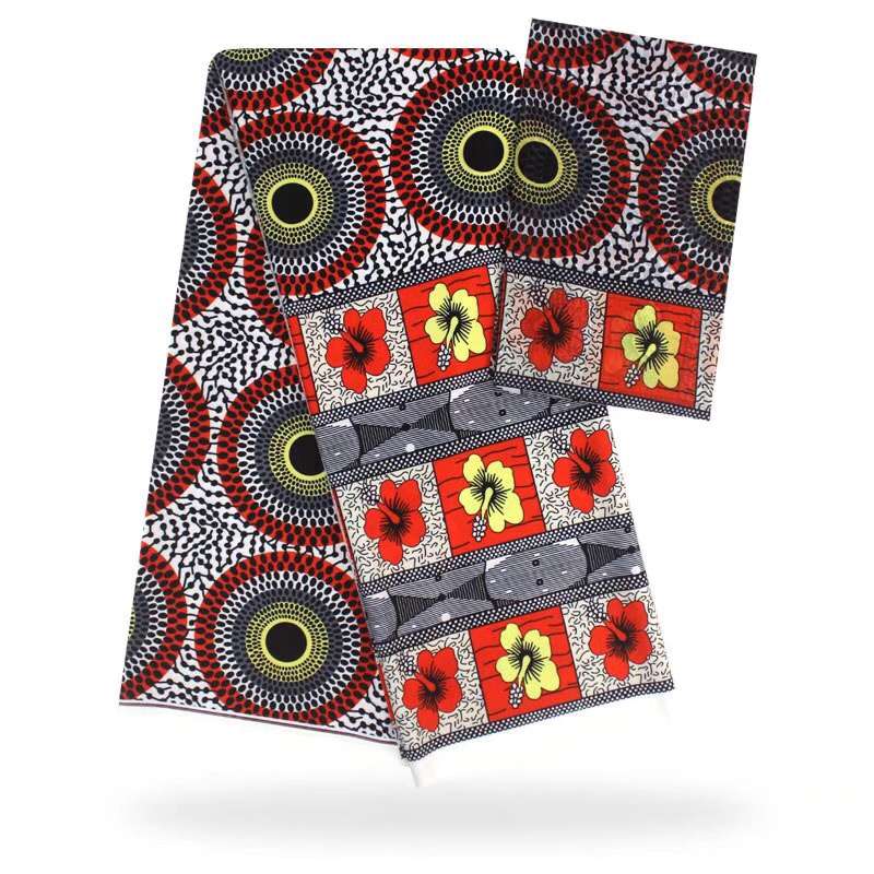 Ankara African Wax Prints Fabric Nigerian Satin Wax Fabrics 5 Yards Imitate Slik Fabric For Dress SM30: 15