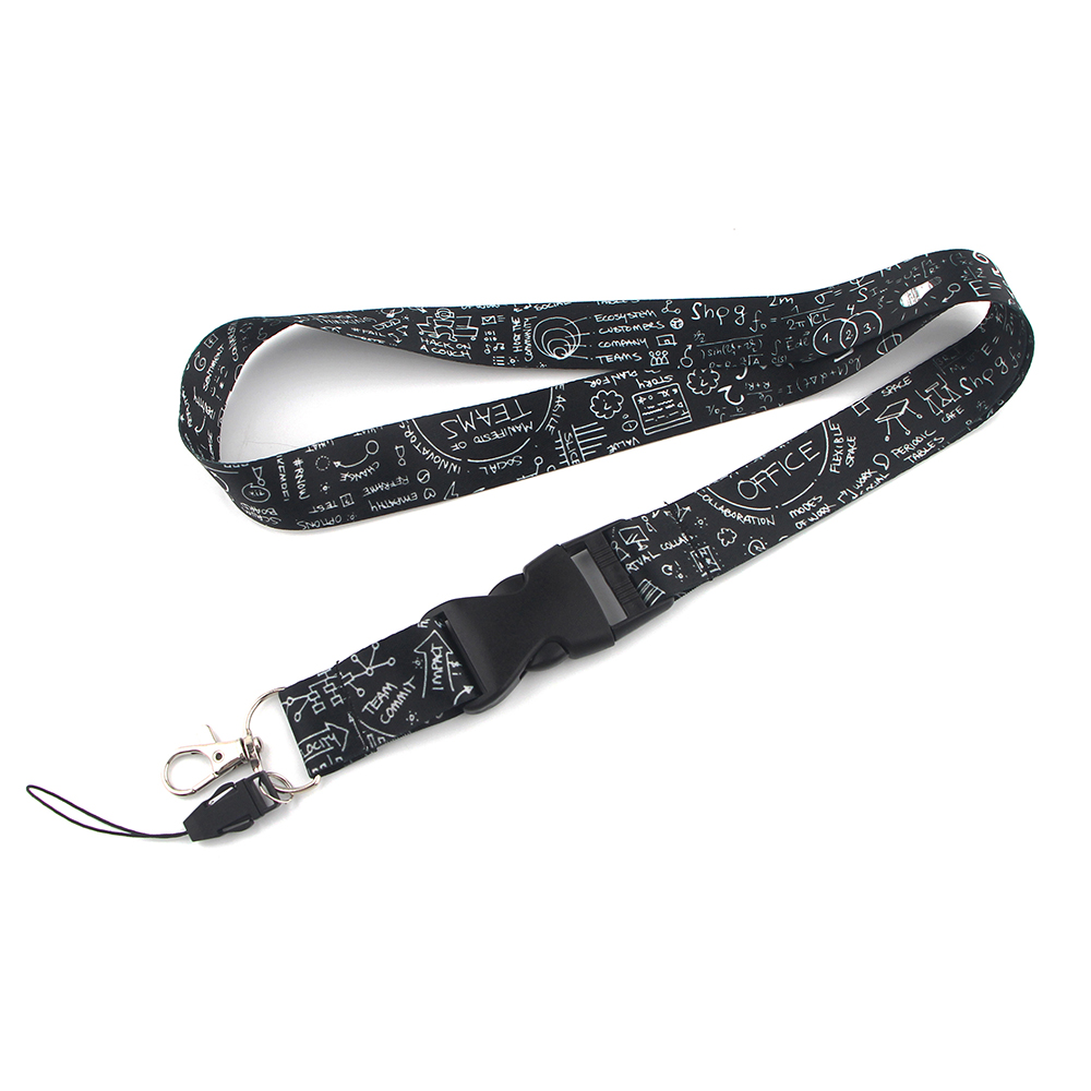 CB112 Math Formule Neck Strap Lanyard Sleutelhanger Mobiele Telefoon Strap Id Badge Houder Touw Sleutelhanger Accessoires Student Leraar: 1