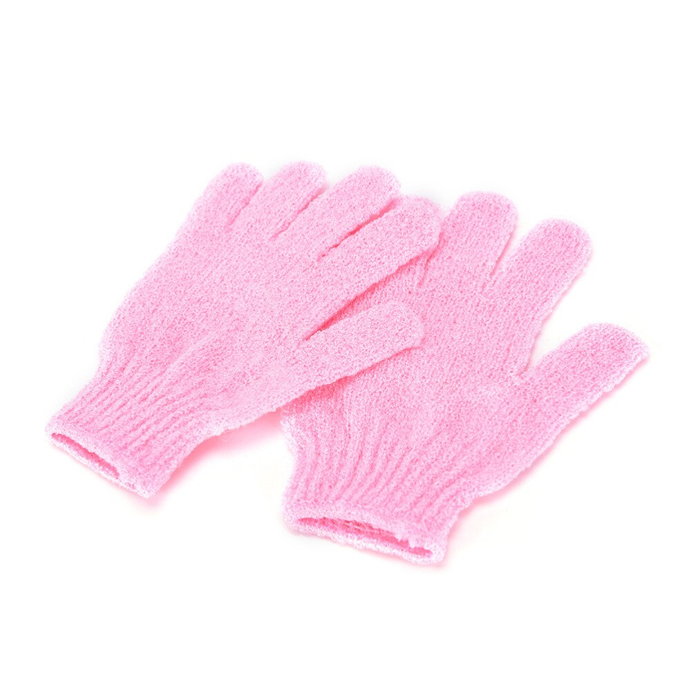 1 Paar Douche Handschoenen Exfoliërende Wassen Huid Spa Massage Body Scrubber Cleaner Baden Reinigingsproducten Willekeurige Kleur