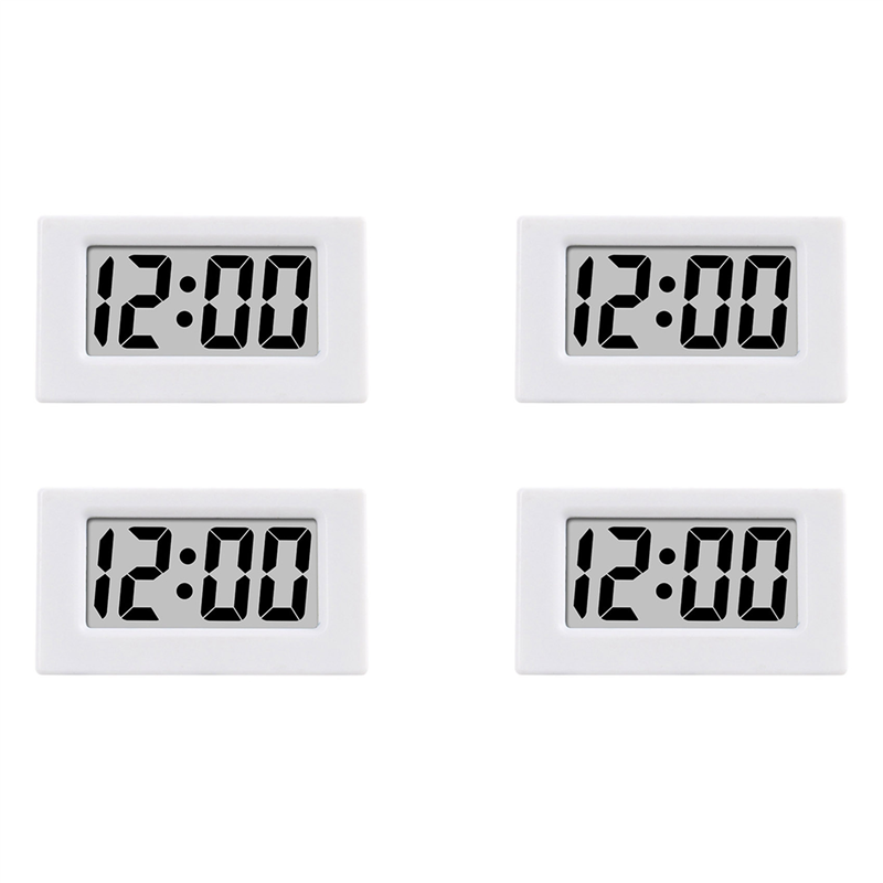 CABE-4X Mini Clock Triangle LED Screen Lectronic Digital Alarm Screen Desktop Clock For Home Office Table Bedroom Decor White