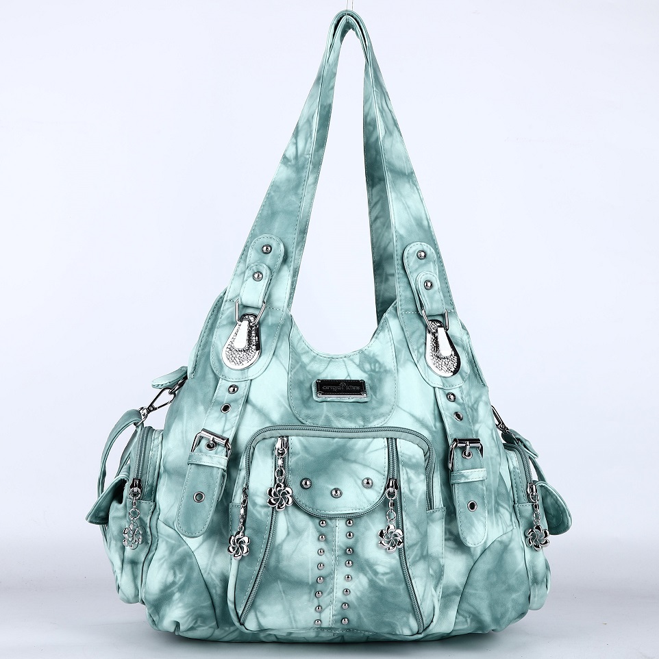 Angelkiss Bag Women Handbags Women Shoulder Bags PU Leather Handbag Female Satchel Big Shoulder Purse Bag bolsa feminina: army green