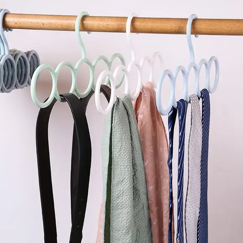 Colgador de pantalones de plástico sólido, colgador multifuncional para pantalones, colgador de almacenamiento de bufandas, 2 uds.