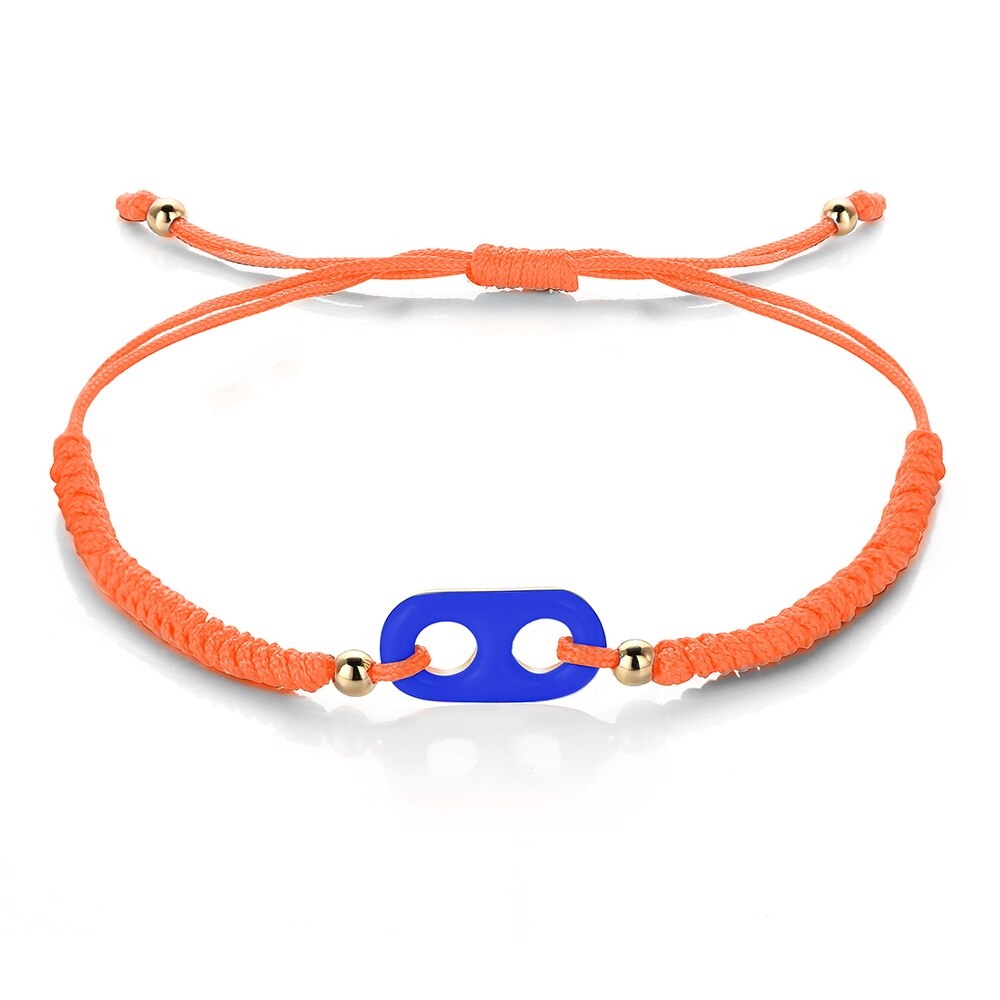Neue H Schwein Nase Regenbogen Seil Kette Armbinde Für Frau Mann Sommer freundlicher Leuchtstoff Armbänder schmuck: B177-8