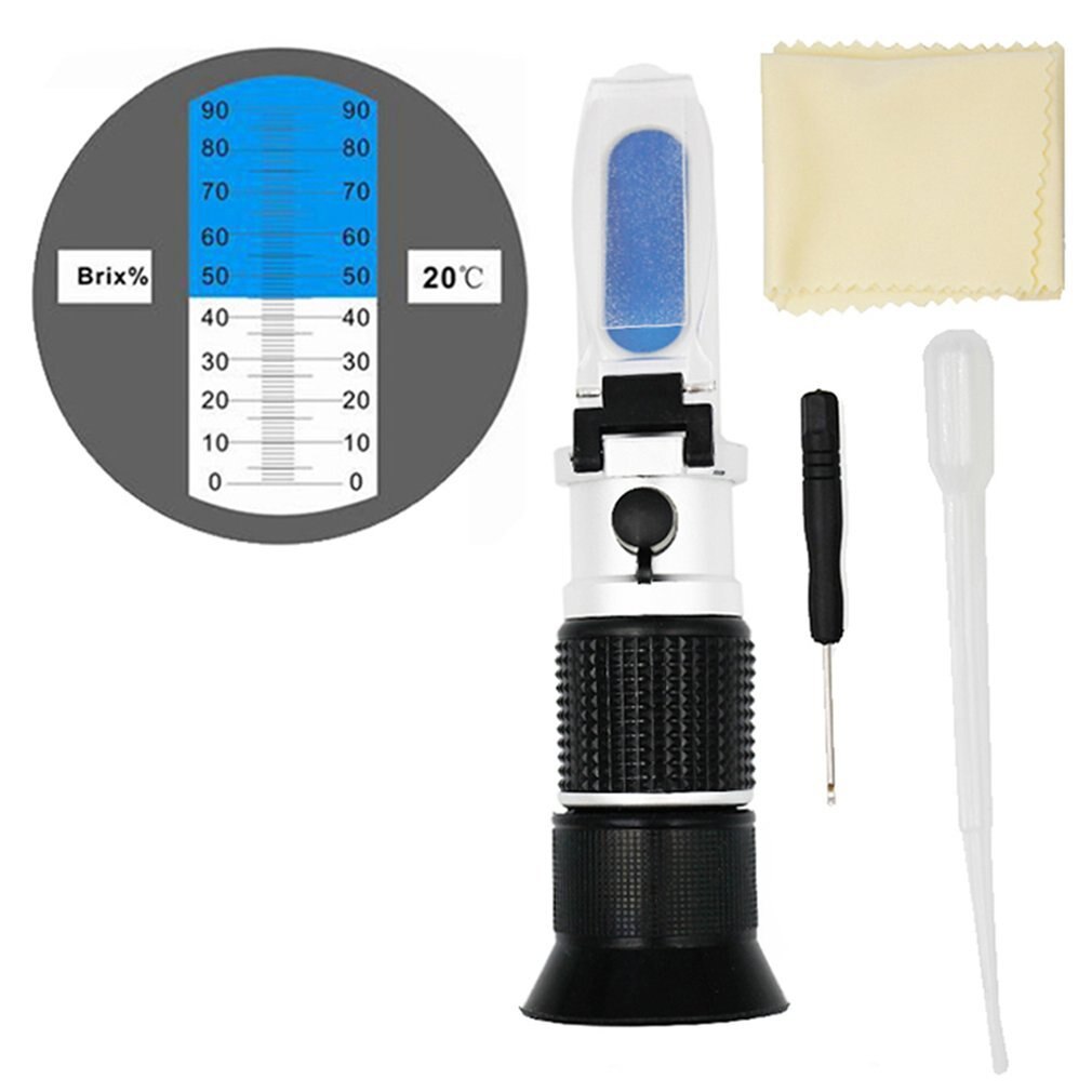 Refractometer Brix Meter Handheld Fruit Sugar Refractometer Tester Fluid Sweetness Saccharimeter Concentration Meter