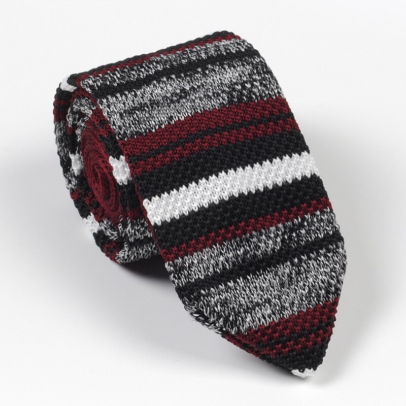 Cravate pour hommes 6-7cm à la | Cravate en laine décontracté, tricot sauvage, cravate pointue pour hommes, fête mariage marié, cravates quotidiennes, porter le cou: A2409