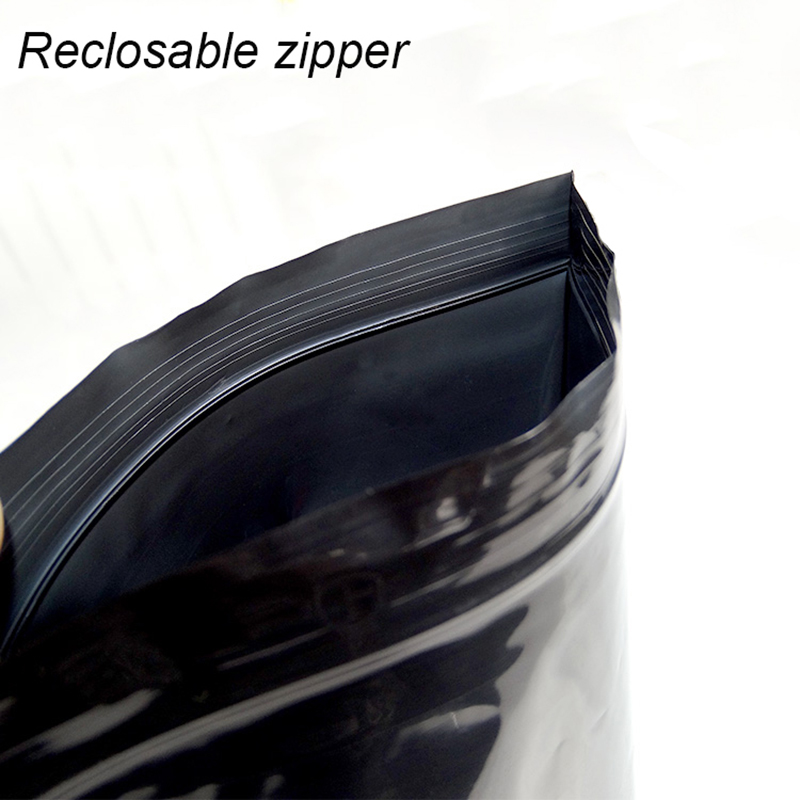 100Stck Schwarz undurchsichtig Farbe selbst Abdichtung Kunststoff Taschen Lichtdicht ziplock poly Reißverschluss beutel Postleitzahl-sperren lagerung taschen