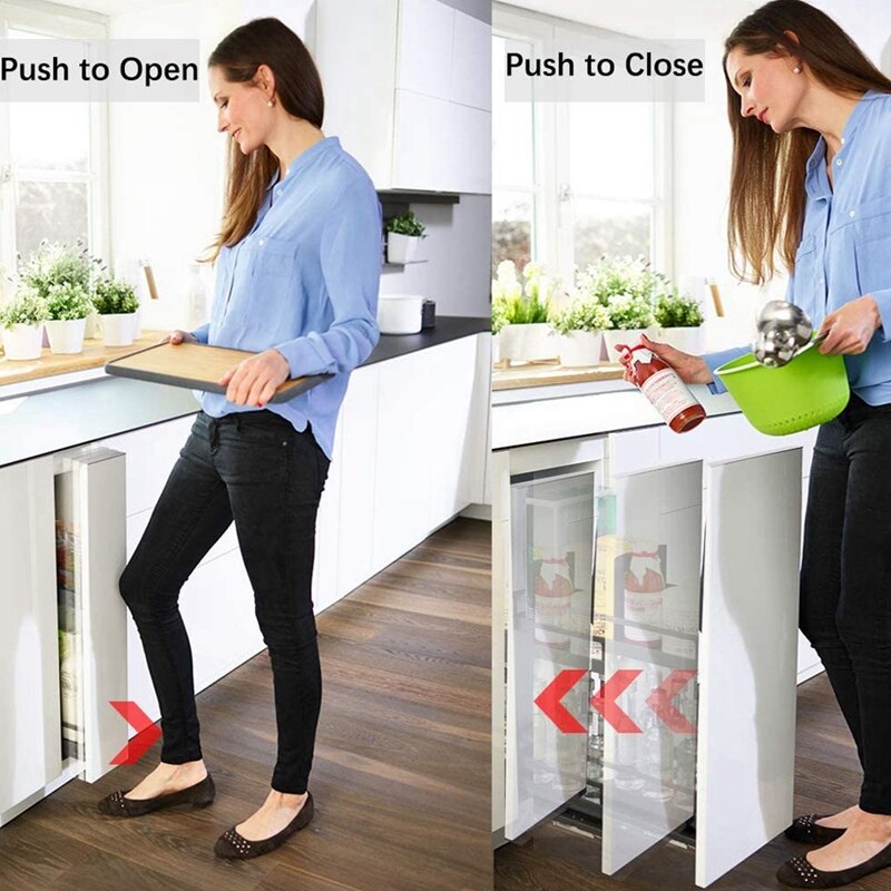 XD-Push Latch Heavy Duty 4 Pack Push To Open Cabinet Hardware Magnetic Contact Latches For Large Door Push