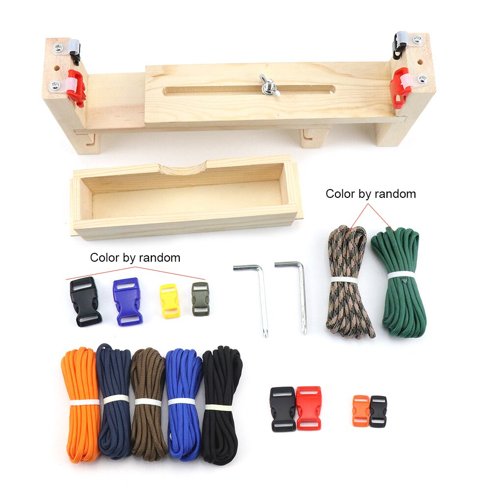 Verstelbare Paracord Armband Maker Met Cords Bukles Polsband Maker Paracord Vlechten Weven Diy Craft Tool Kit