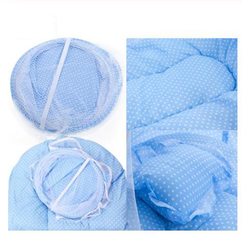 Berceau Portable pliant d&#39;été rouge pour bébé, tapis anti-moustiques, matelas pour bébé