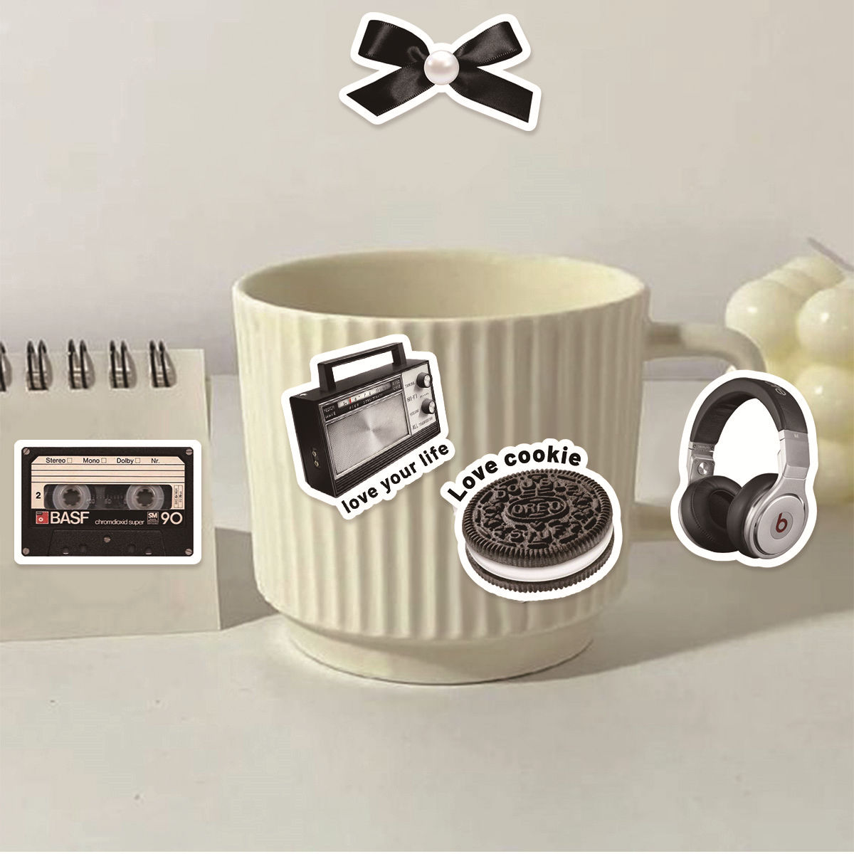 Etori Life 50pcs Cartoon Cute Exquisit Literary Objects Student DIY Laptops, Scrapbooks,Stationery Decoration Stickers