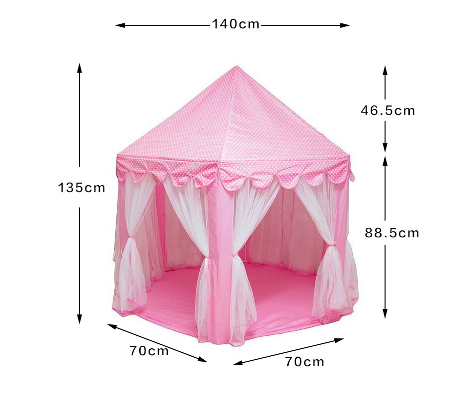 Folding Tipi Children Tent Play House Teepee Portable Toy Tents for Kids Baby Girl Boy Outdoor Indoor Playhouse Princess Castle