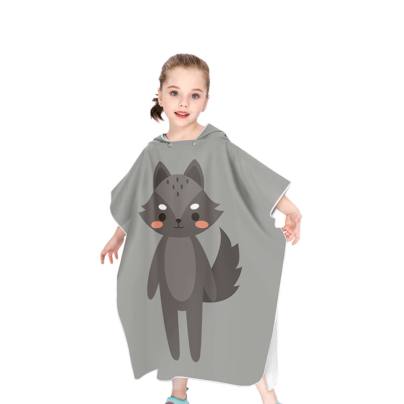 Cartoon Gedrukt Microfiber Surf Wetsuit Veranderende Met Kap Handdoek Poncho Robe Hooded Licht Gewicht Kids Strand Zwemmen Gewaad Handdoek: 13C