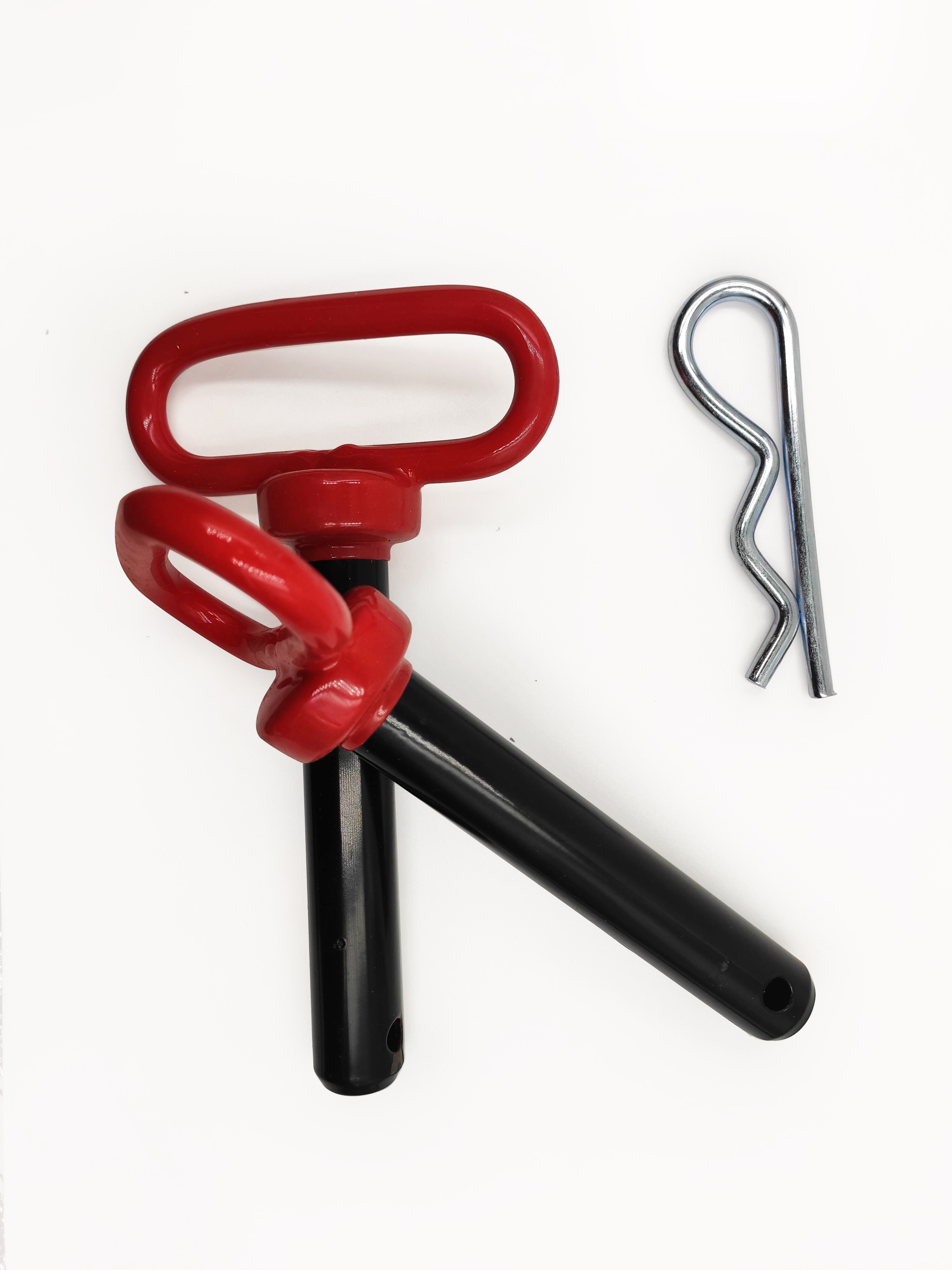 Trailer Tow Hitch Lock Pin with Rubber-Coated Handle, Red Head Hitch Pin,