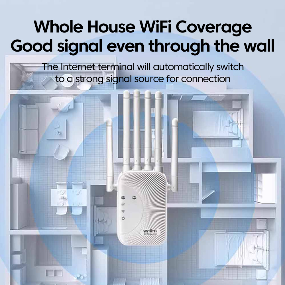 300 Mbps Wireless WiFi Repeater 2,4G Signal Router 6 Antenne Netzwerk Verstärker Repeater WiFi Signal Abdeckung Extender Reichweite WIFI Boo