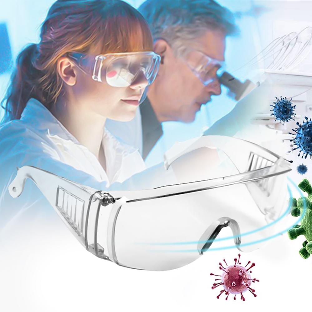 5PCS Safety Glasses Transparent Dust-Proof Glasses Working Glasses Lab Eyewear Splash Protective Anti-wind Glasses Goggles