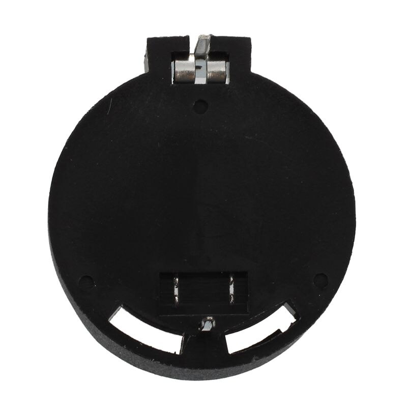 10pcs Black Round Button Battery Holder Case for CR2032 2025