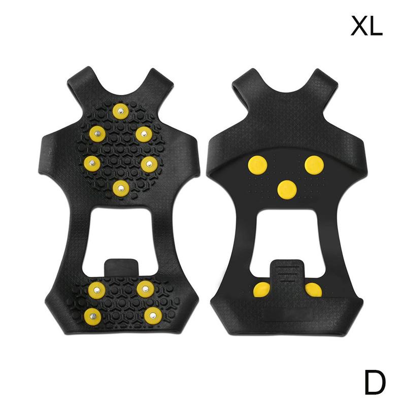 10-tooth crampons anti-skid shoe cover 10 nail crampons shoe cover shoe anti-skid chain anti-skid ice L6X9: D