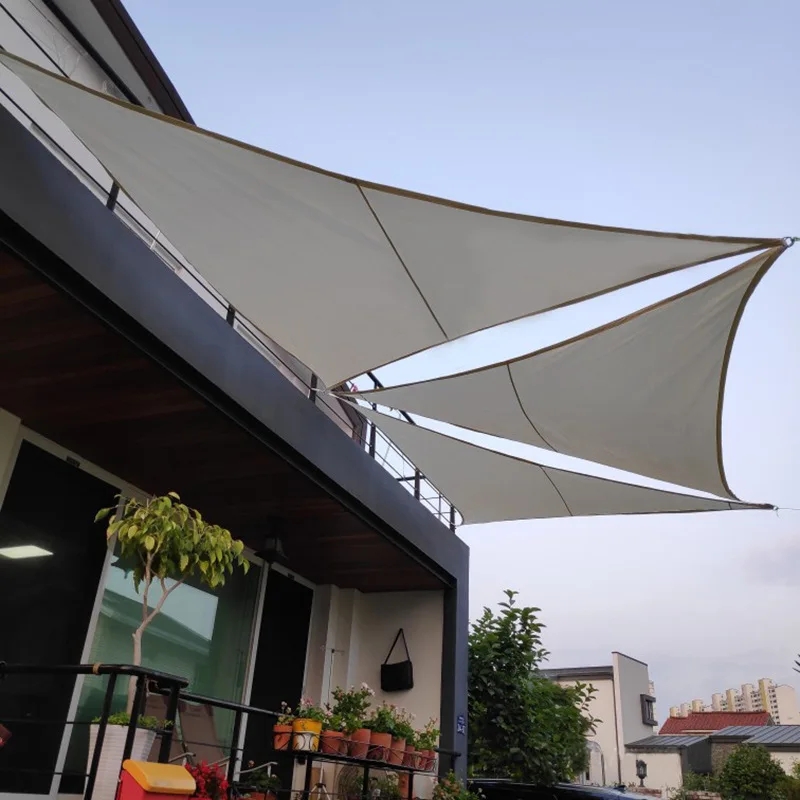 Trekantet skyggeseil mørkleggingsduk 3 x 3 x 3m vanntett vindtett seil anti-uv egnet til utendørs terrasse bakgård hage