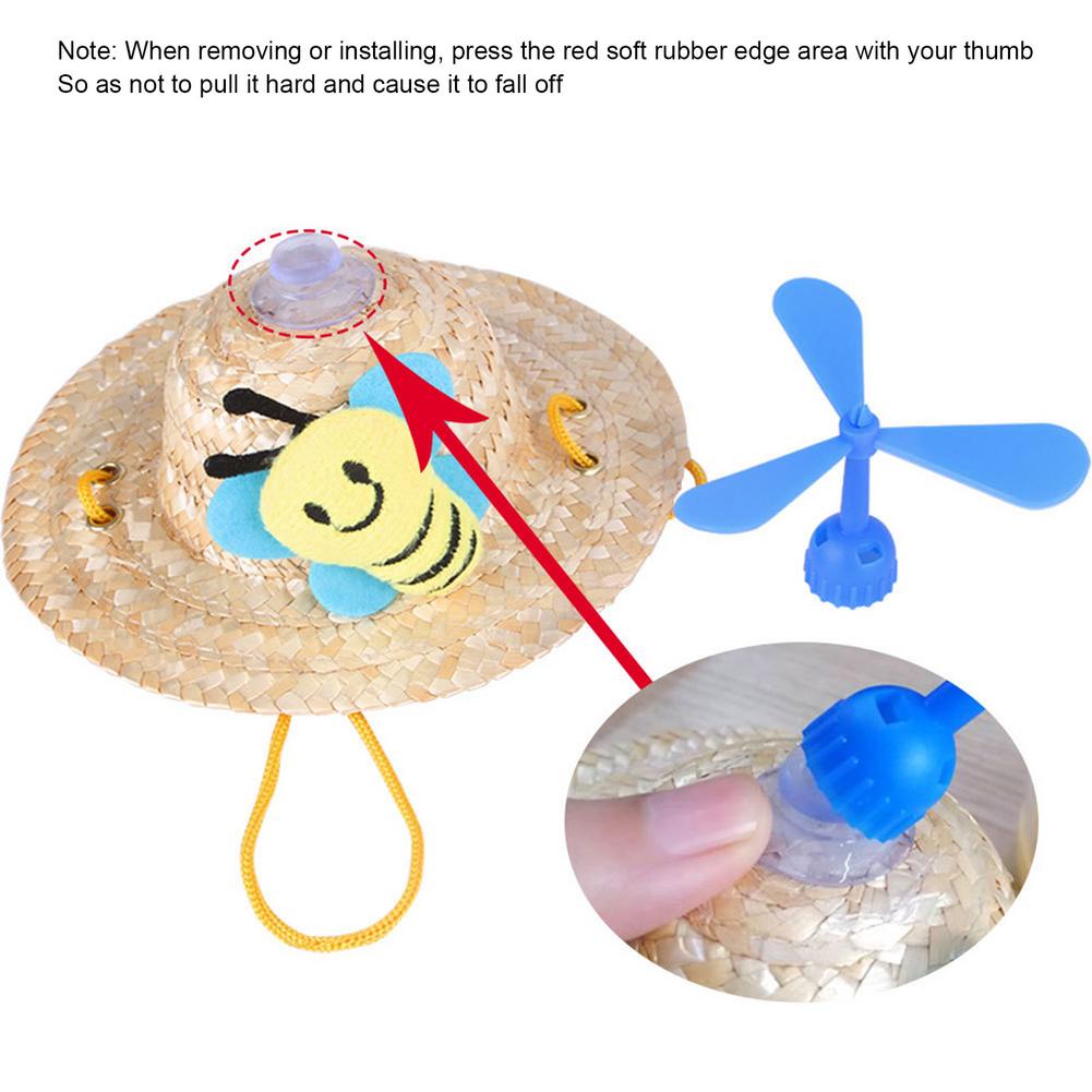 canna sombrero cappello mini elica carina cappello intrecciato cappello secchiello per cani di piccola taglia media Costum accessori per animali domestici puntelli fotografici