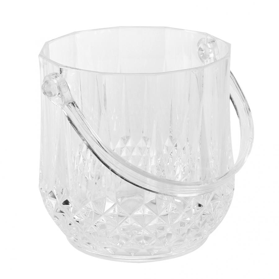 Bar Tools Household Acrylic Ice Container Diamond Pattern Ice Bucket with Handle Bar KTV Supplies friendly