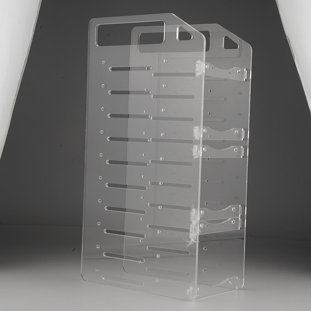 DIY Acryl Festplatte Halterung transparent Festplatte Regal Schreibtisch Computer Externe Speicher Kasten HDD Festplatten KäFeige