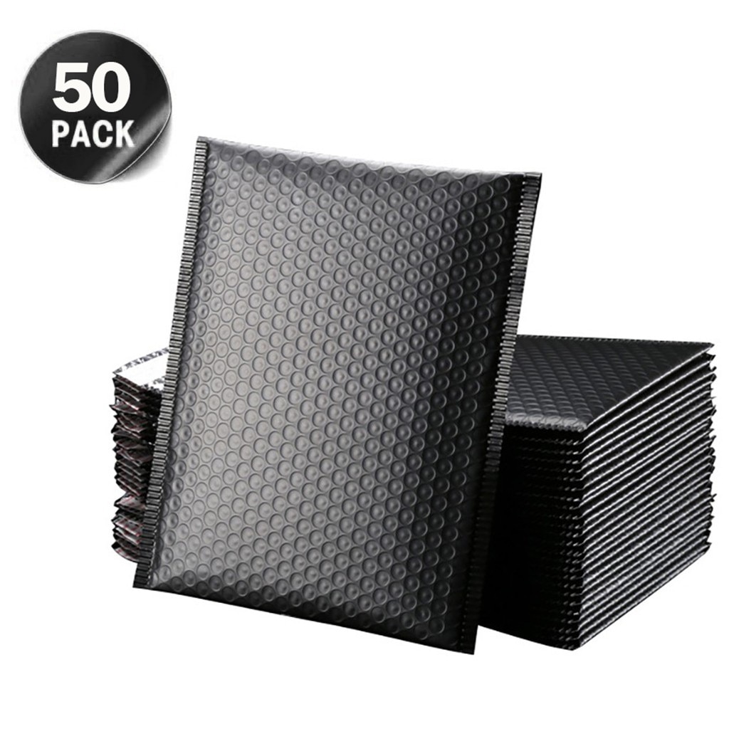 50 PCS/Lot Black Foam Envelope Bags Self Seal Mailers Padded Envelopes With Bubble Mailing Bag Packages Bag