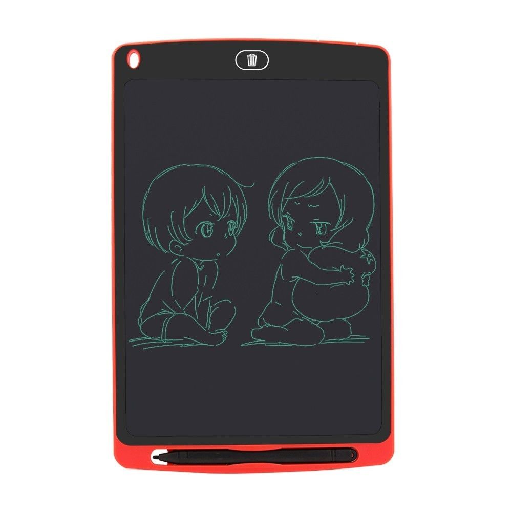 CHYI 10 Inch LCD Writing Tablet Electronic Digital Graphic Tablets Notepad Touch Handwriting Pad Memo Drawing Board For Children: Red