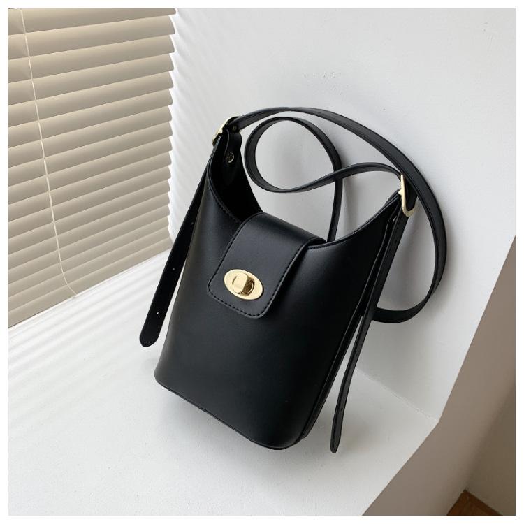 Elegante Weibliche Feste Farbe Schulter Tasche Neue hoch Leder frauen Handtasche Und Geldbörse Bote tasche: Schwarz