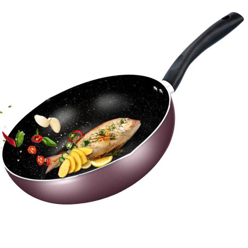Maifan stone non-stick pan household wok induction cooker non-stick pan gas stove for cooking special pan