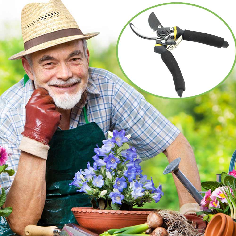 Pruning Shears Sharp Bypass Hand Pruner Shears with Safety Lock Tree Trimmers Secateurs --M25
