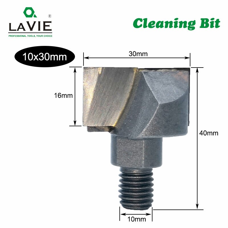 10mm Screw Thread Shank CNC Woodworking Milling Cutter Flat End Mills Carpentry Tools Cleaning Bottom Wood Slotted Router Bit: 10x30mm