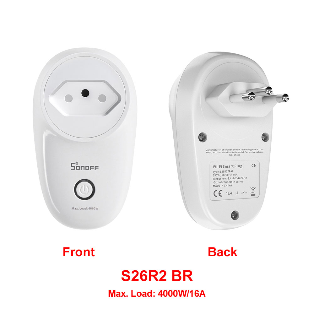 SONOFF-Prise WiFi intelligente sans fil S26 Inter EU/US/eria, scène intelligente, contrôle de groupe à distance via eWeLink, compatible avec Alexa Alice et Google Home: Bundle3