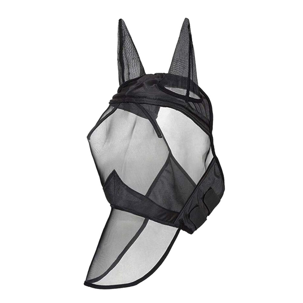 Volledig gezichtsmasker voor paarden, bescherming tegen vliegen, oog, neus, oor, ademend, veilig voor in de weide, anti-muggen, zomer, verstelbaar  l0706: M