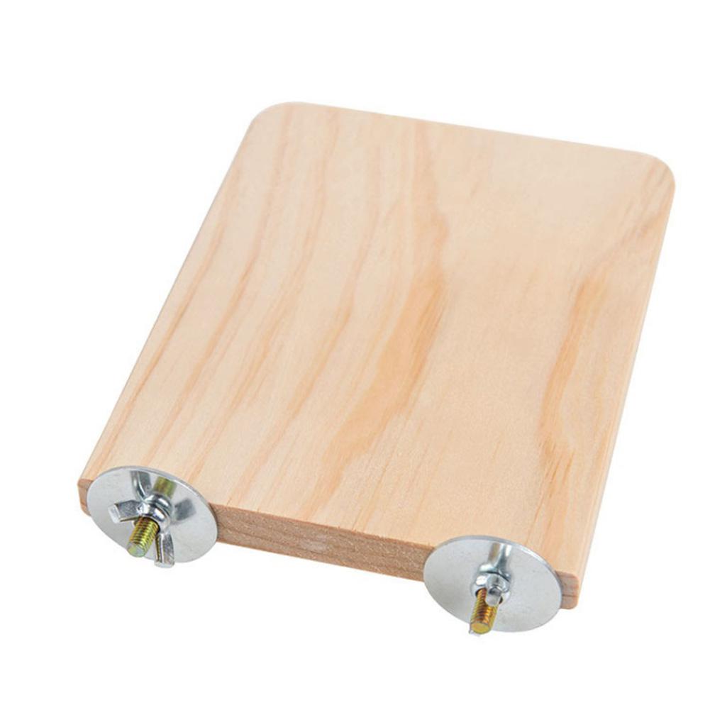 MeterMall Chinchilla Hamster Springboard Squirrel Parrot Bird Standing Platform Wooden Pet Toy: Default Title