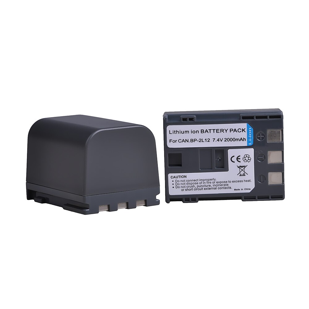 Battery BP-2L12 for Canon BP2L12 BP-2L14 BP-2L15 BP-2L24H BP-2L5 NB-2L12 NB-2L14 and DC310 Elura 60 Vixia HV20 ZR100 ZR300 ZR500