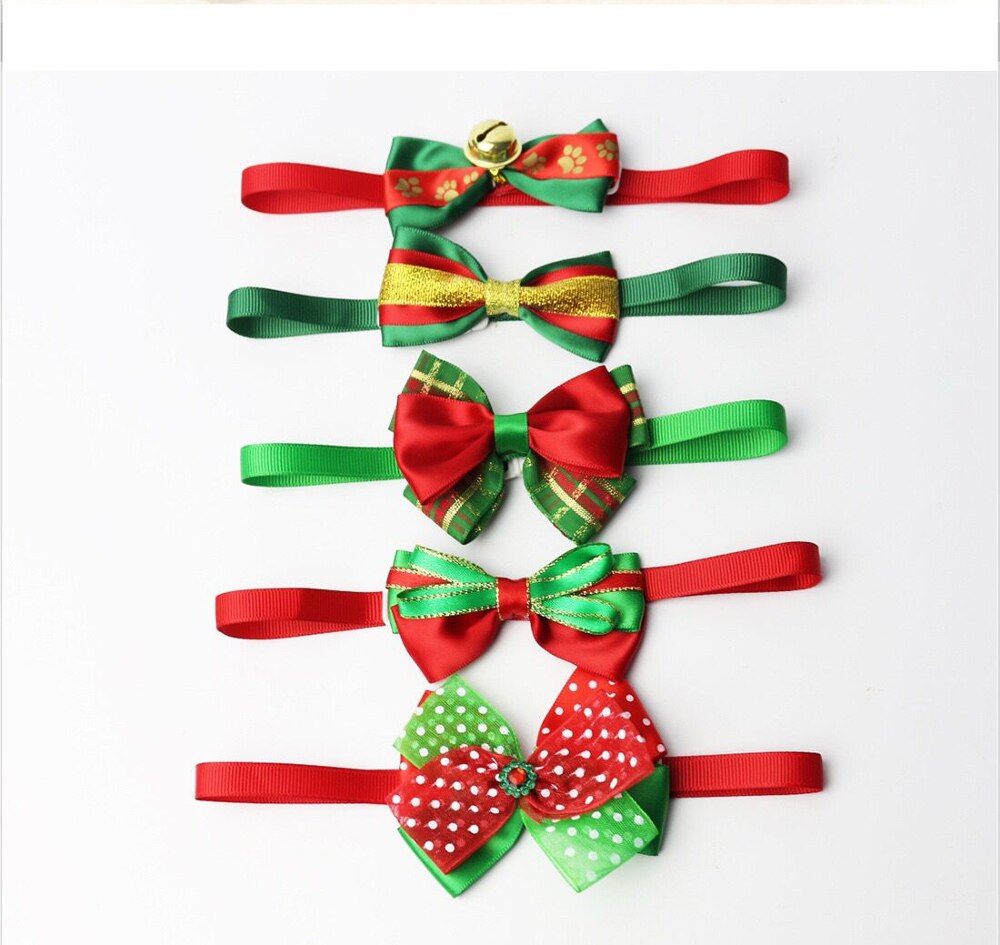 Accesorios de Navidad para mascotas corbata de perro y gato suministros para mascotas cachorros de peluche gatos miniatura accesorios para mascotas collar