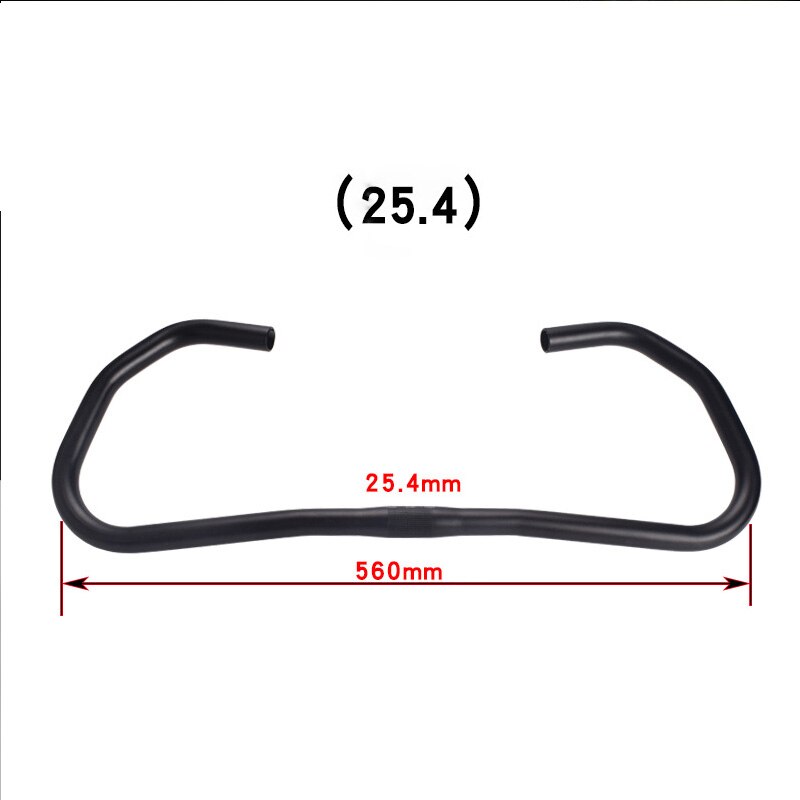 Guidon de vélo haute résistance 6061 en alliage d'aluminium reste guidon corne corne pliage poignée modification accessoires: 25.4