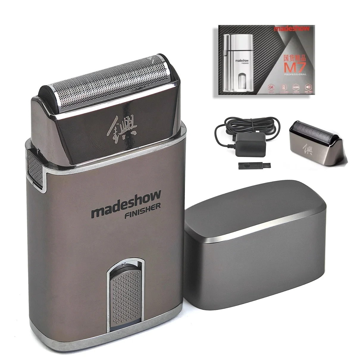Rasoir de barbier pour homme, rasoir électrique à faible bruit, lame de droitation magnétique, tondeuse pour homme, M7, 8000 tr/min