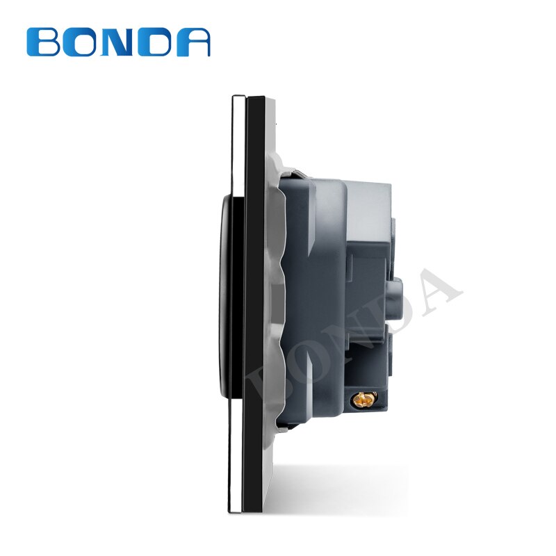 Standard cable ue ue 16a wall shot tempered glass/panel AC110-250V type electrical socket ce rohs certificate