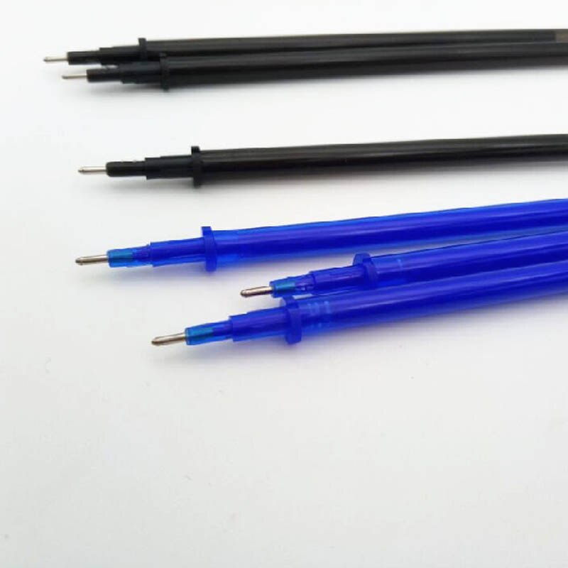 Recambios borrables para oficina, plumas de Gel de firma, relleno mágico, tinta Neutral azul/negra, suministros escolares de repuesto para chico de escritura, 10 Uds.