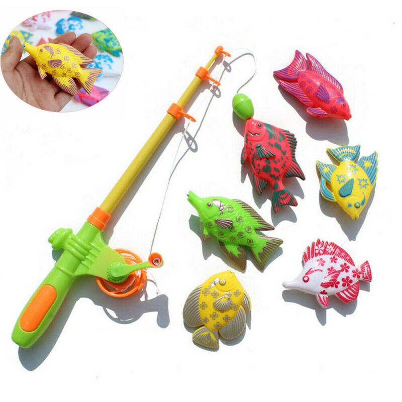 7 Pcs Magnetische Vissen Speelgoed Pole Staaf Model Vis Kid Baby Bad Time Fun Game Hengel