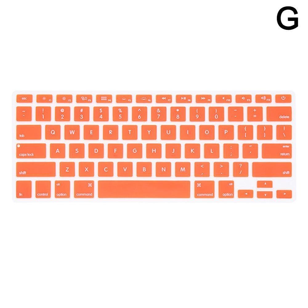 10 farben Weichen Silikon Tastatur Abdeckung Aufkleber Film Für Apple Macbook Pro Air 13 "15" 17 " oder älter) computer Zubehör: Orange
